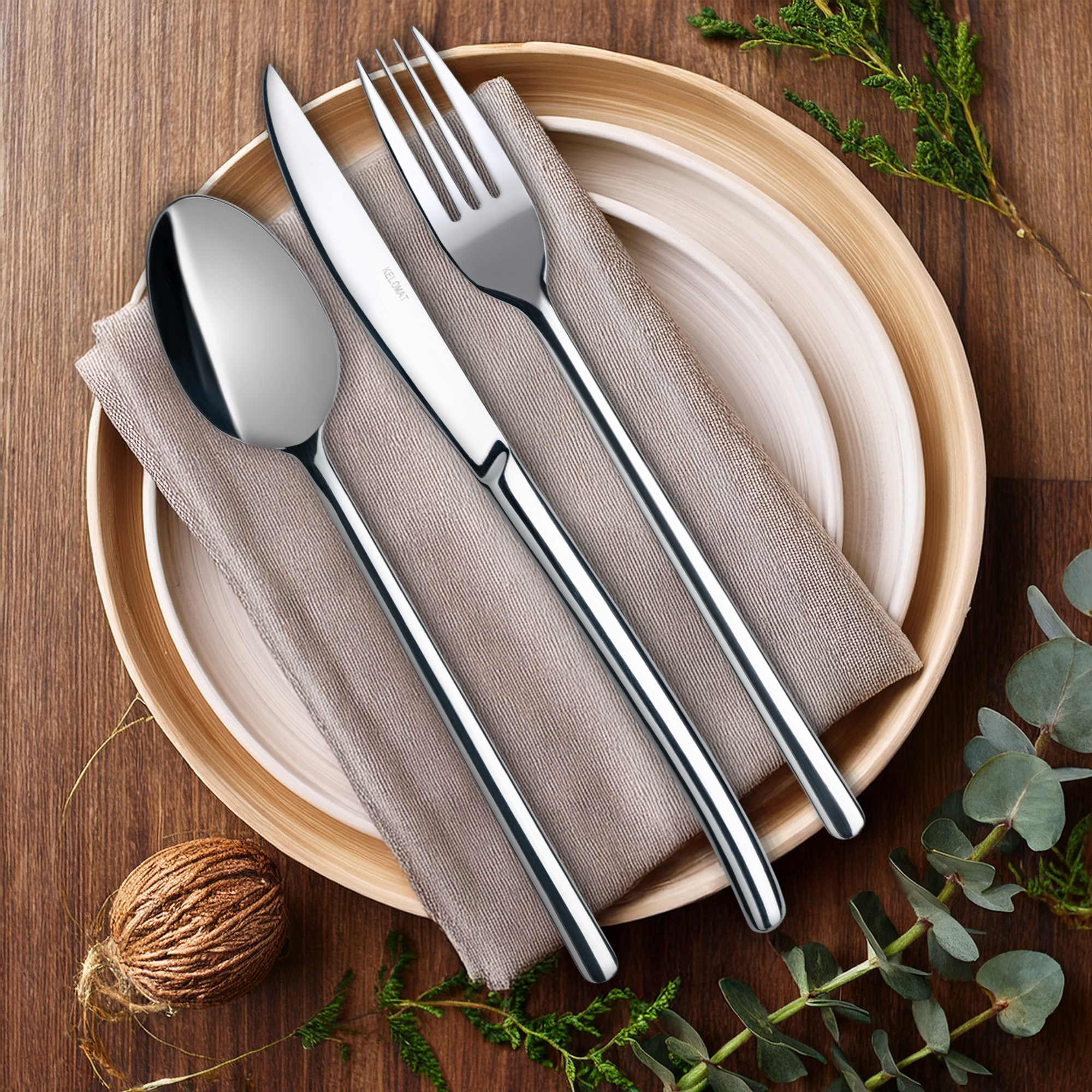 Kelomat - Besteck -Set Edelstahl 60-teilig, Mondio