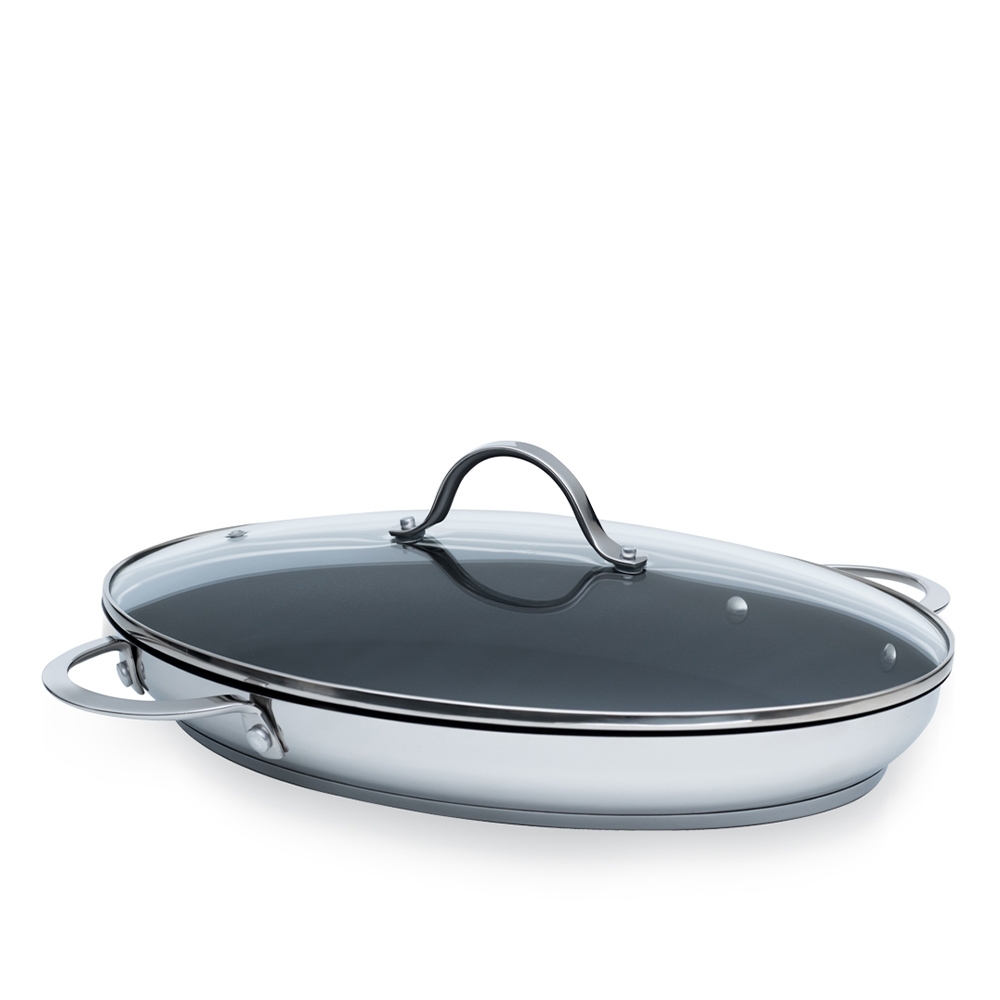Kelomat - PERFEKT - Fischpfanne mit Deckel INDUKTION