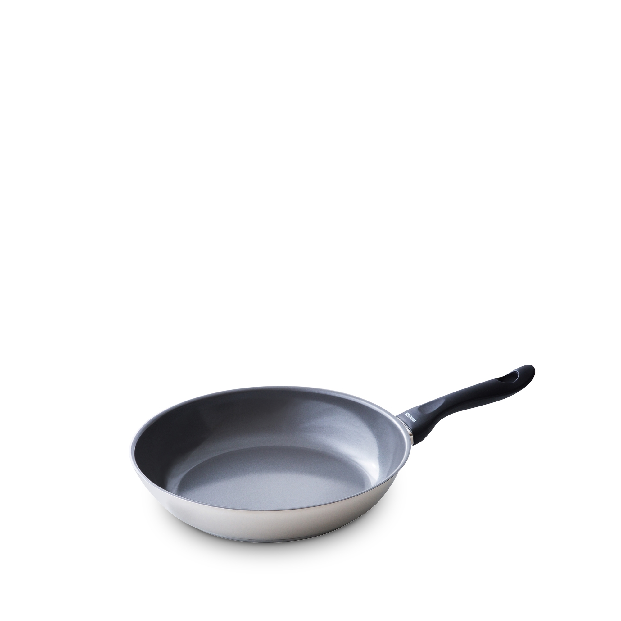 Runde Antihaft-Bratpfanne mit schwarzem Griff